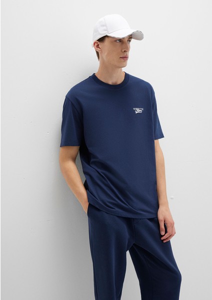 Mavi Baskılı Lacivert Tişört 0612840-70497 fırsatları