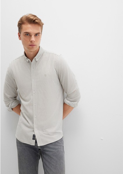 Çizgili Haki Gömlek 0211402-91332 fiyatları