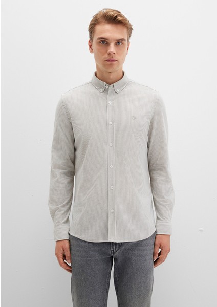 Çizgili Haki Gömlek 0211402-91332 fırsatları