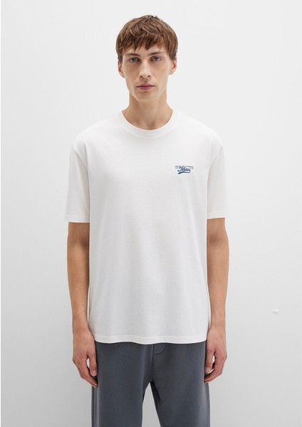 Mavi Baskılı Ekru Tişört 0612840-70057 fırsatları