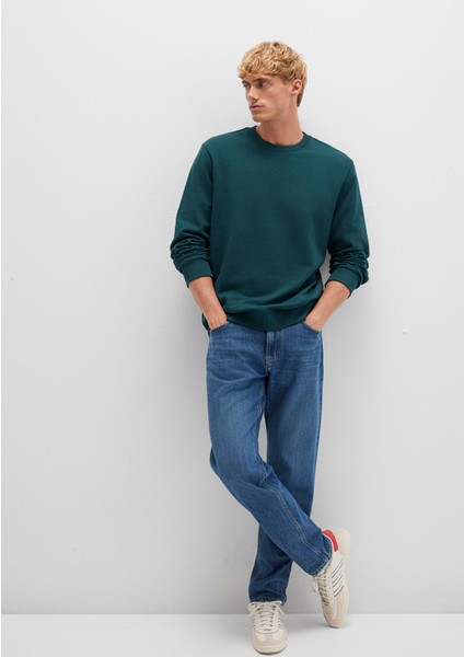 Bisiklet Yaka Yeşil Sweatshirt 0S10421-71929 fiyatları