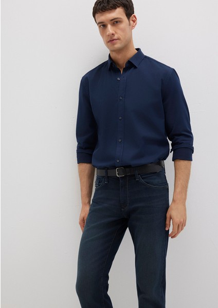 Tencel Tm Liyosel Karışımlı Lacivert Gömlek 0211805-82318 modelleri