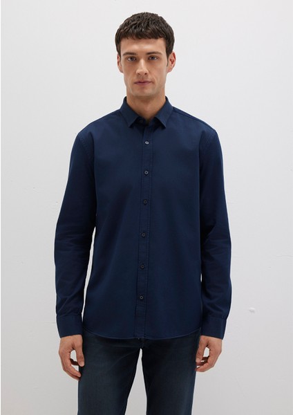 Tencel Tm Liyosel Karışımlı Lacivert Gömlek 0211805-82318 fırsatları