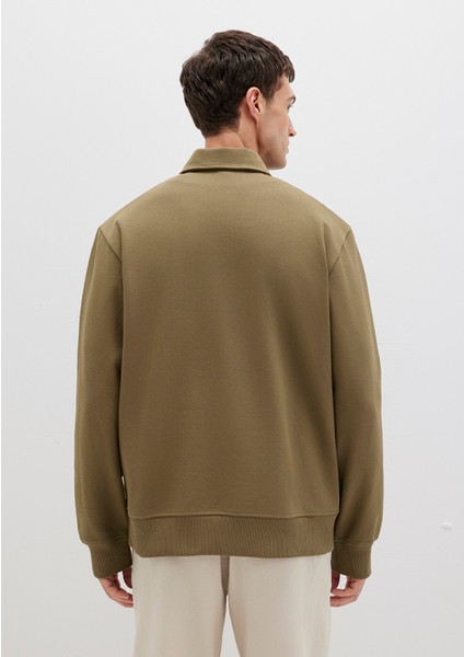 Polo Yaka Haki Sweatshirt 0S10458-71816 indirimleri