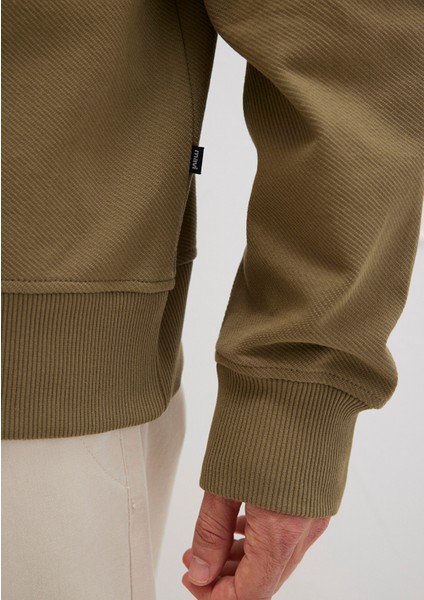 Polo Yaka Haki Sweatshirt 0S10458-71816