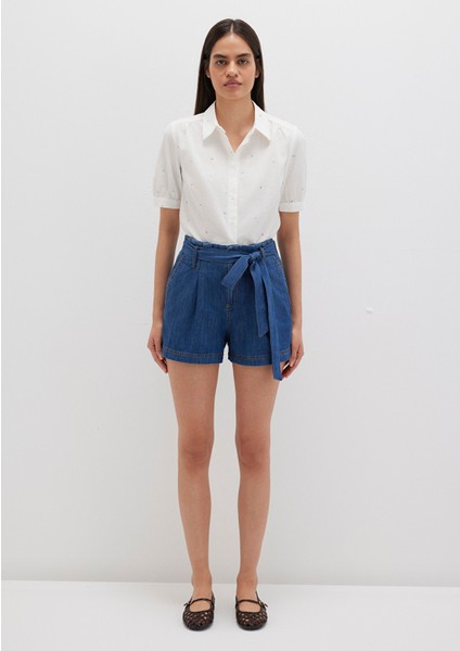 Kemer Detaylı Denim Şort 1410214-86971 modelleri