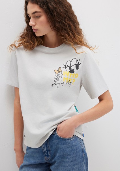 Mickey Mouse Baskılı Gri Tişört 1613673-70077 modelleri