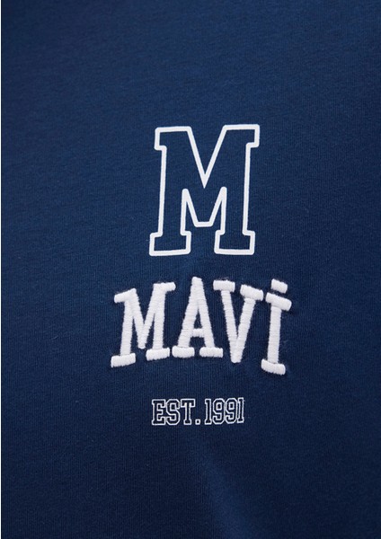 Mavi Logo Baskılı Lacivert Tişört 1613467-70488