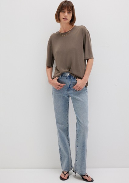 Kahverengi Tencel Tm Modal Basic Tişört 1611897-83866 fiyatları