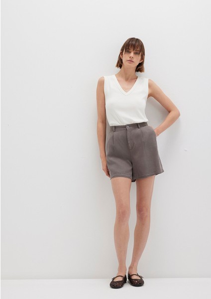 Tencel TM Liyosel Gri Şort 1410195-70133 fiyatları