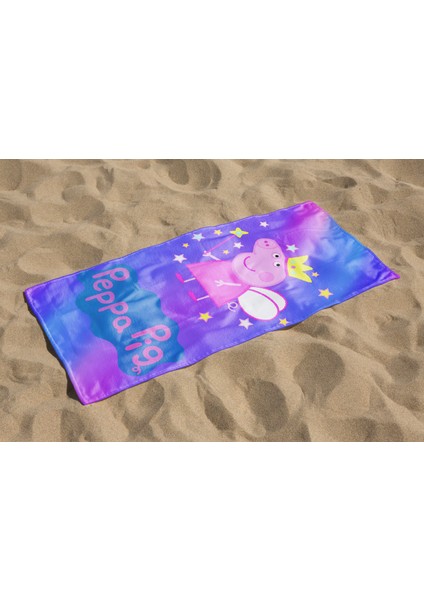 Peppa Pig Desenli Dijital Baskılı Kız Çocuk Plaj Banyo Havlusu fiyatları