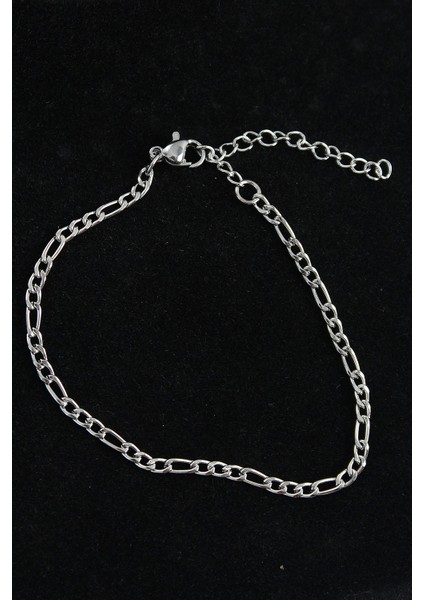 316L Çelik Figaro Model Gümüş Renk Erkek Bileklik