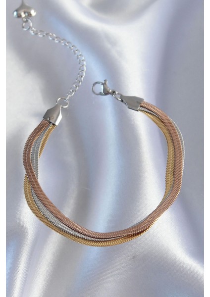 316L Çelik Renkli Italyan Zincir Model Çoklu Bileklik fiyatları