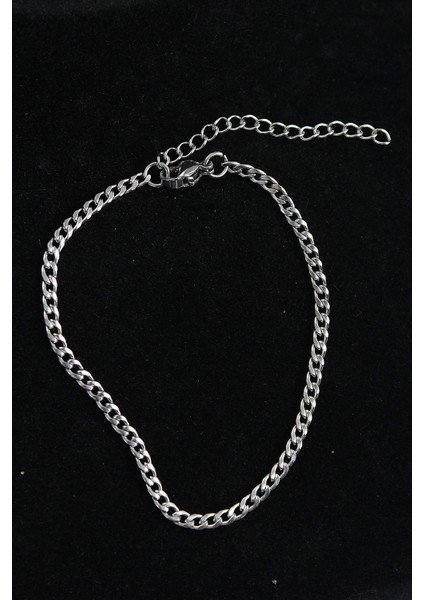 316L Çelik Ince Klasik Model Gümüş Renk Erkek Bileklik