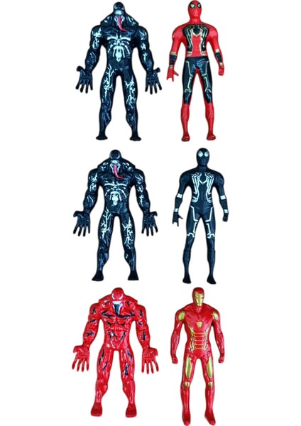 24'lü Süper Kahraman Seti Örümcek Adam Hulk Kara Panter Venom Batman Demir Adam 12 Cm. fiyatları