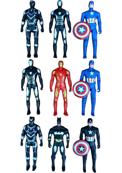 24'lü Süper Kahraman Seti Örümcek Adam Hulk Kara Panter Venom Batman Demir Adam 12 Cm. modelleri