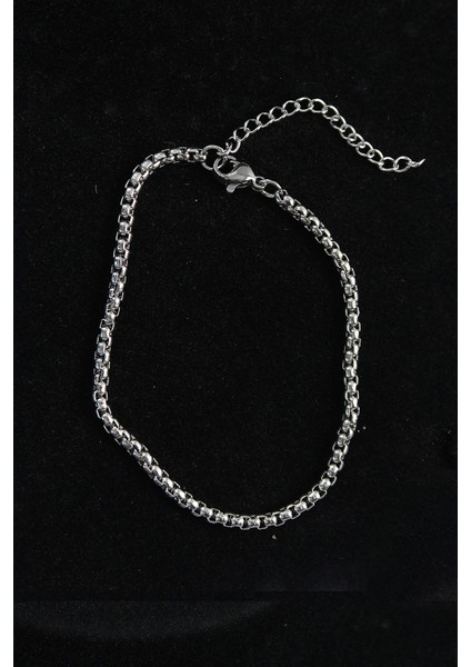 316L Çelik Örgü Model Gümüş Renk Erkek Bileklik