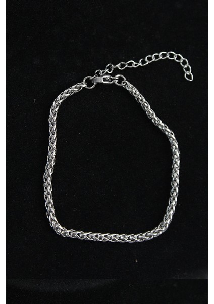 316L Çelik Örgü Model Gümüş Renk Erkek Bileklik