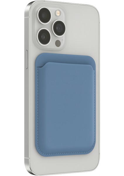 iPhone 15 Plus Pocka Magsafe Cüzdan Shadow Blue