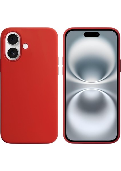 Apple iPhone 16 6.1'' Liquit Lansman Silikon Kırmızı