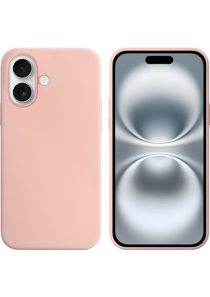 Apple iPhone 16 Plus 6.7'' Liquit Lansman Silikon Kum Pembe