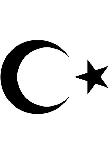 Ay Yıldız Sticker 10 x 6 cm