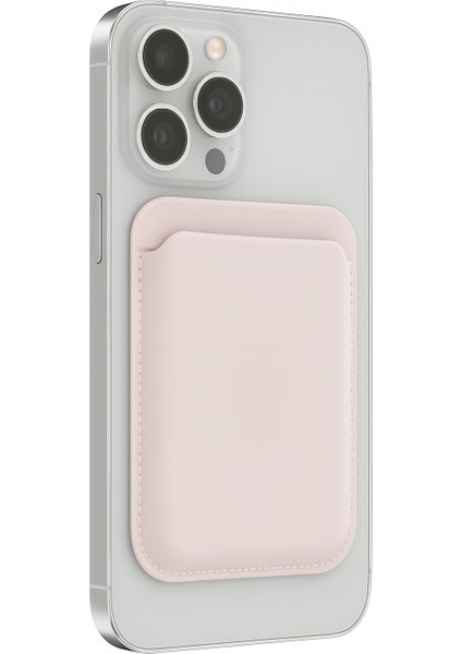 iPhone 12 Pocka Magsafe Cüzdan Misty Rose