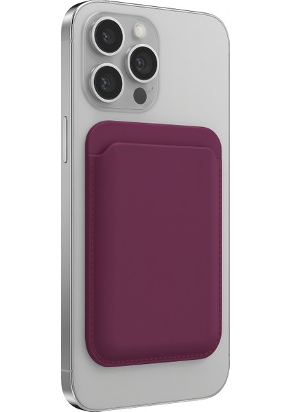 iPhone 15 Plus Pocka Magsafe Cüzdan Velvet Grape