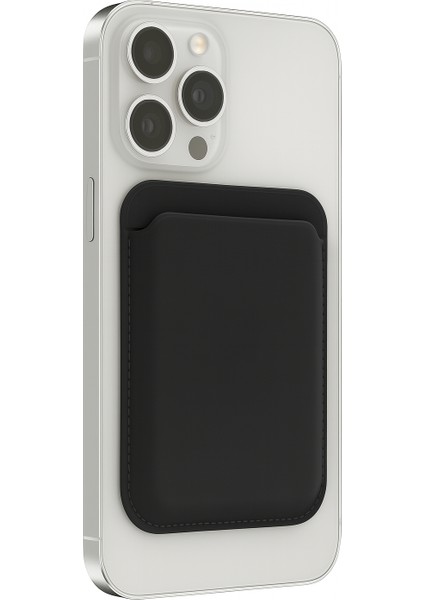 iPhone 15 Pocka Magsafe Cüzdan Industrial Black
