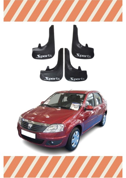 Dacia Logan 2004-2012 4'lü Sports Yazılı Tozluk Çamurluk Paçalık