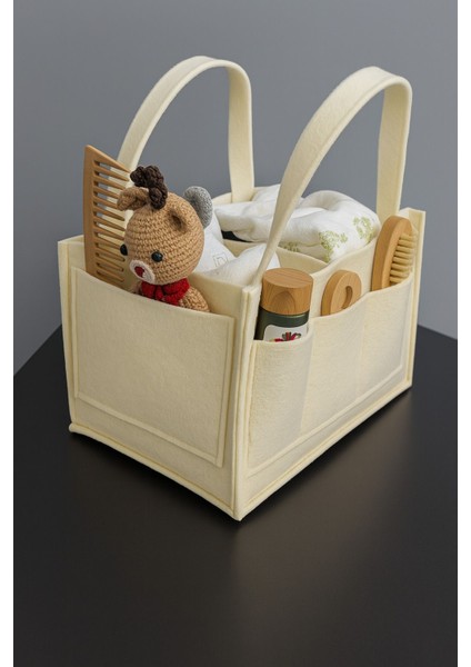 Krem Keçe Anne Bebek Bakım Çantası Yenidoğan Için Organizer Düzenleyici fırsatları