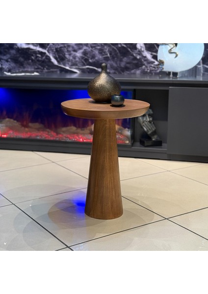 Üst Kalite Mantar Yan Sehpa (Orta Boy) - Ceviz modelleri