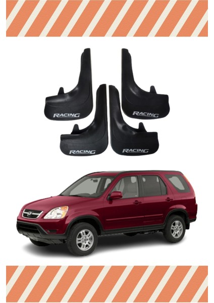 Honda Cr-V 2002-2007 Racing Yazılı 4'lü Tozluk Çamurluk Paçalık