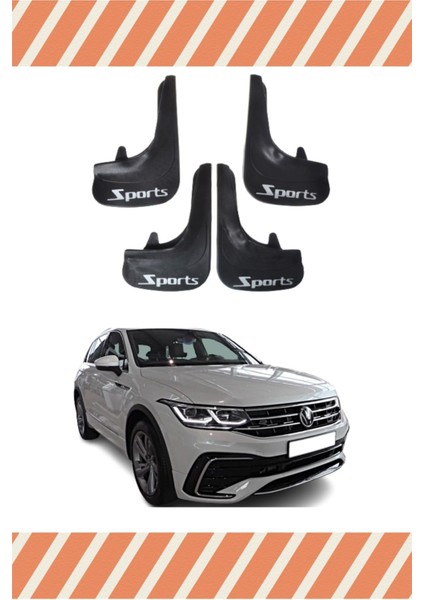Yb Volswagen Tiguan Tüm Kasalar Sports Yazılı 4'lü Tozluk Çamurluk Paçalık
