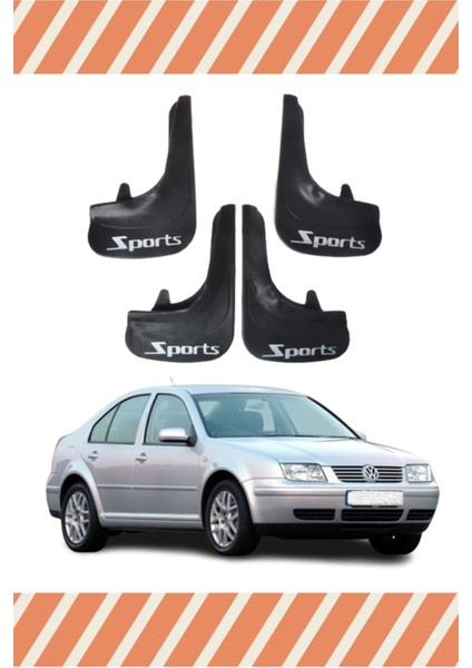 Volswagen Bora Sports Yazılı 4'lü Tozluk Çamurluk Paçalık