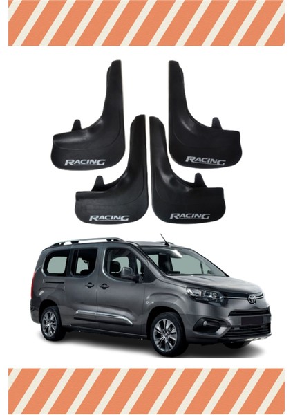 Toyota Proace City Racing Yazılı 4'lü Tozluk Çamurluk Paçalık