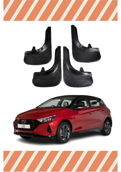 Hyundai I20 2021-2022 Uyumlu 4'lü Tozluk Çamurluk Paçalık