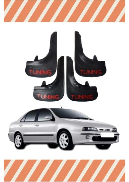 Fiat Marea Uyumlu Tüm Kasalar Tunıng Yazılı 4'lü Tozluk Çamurluk Paçalık