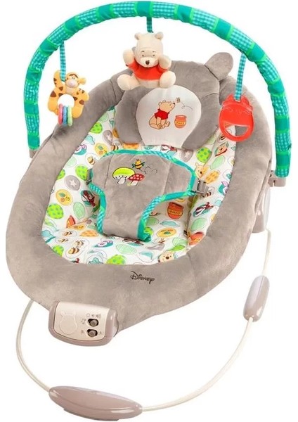 Winnie The Pooh Dots & Hunny Pots Sallanan Bebek Titreşimli Bebek Koltuğu, Müzik ve 3