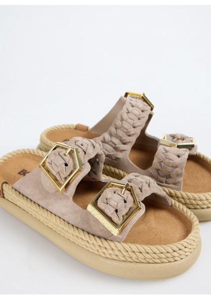 Kahve Kadın Süet + Deri Terlik SYDOR12-00025 fırsatları