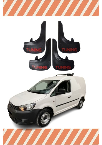 Volswagen Caddy Tunıng Yazılı 4'lü Tozluk Çamurluk Paçalık