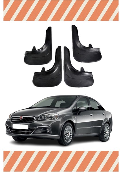 Db Fiat Linea Tüm Kasalar Sports Yazılı 4'lü Tozluk Çamurluk Paçalık