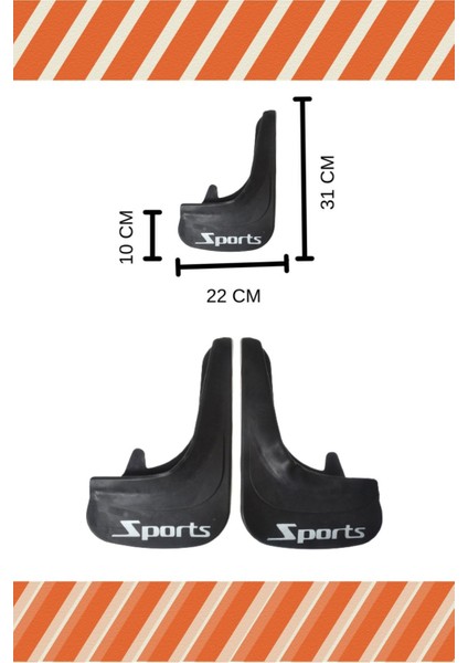 Peugeot 206 Sd Tüm Kasalar Sports Yazılı 2'li Tozluk Çamurluk Paçalık fiyatları
