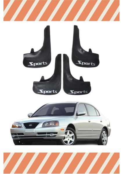Yb Hyundai Elentra 2002-2007 Sports Yazılı 4'lü Tozluk Çamurluk Paçalık