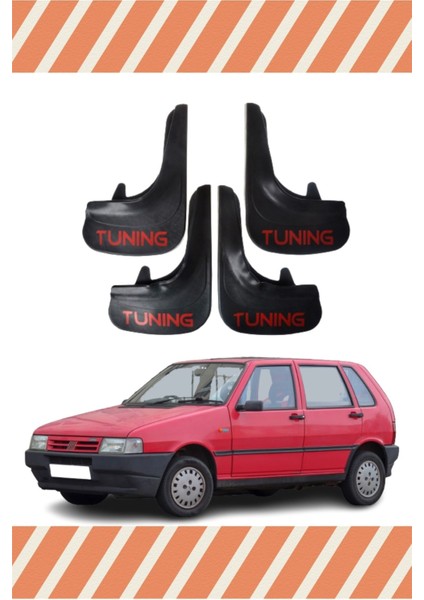 Fiat Uno Tunıng Yazılı 4'lü Tozluk Çamurluk Paçalık
