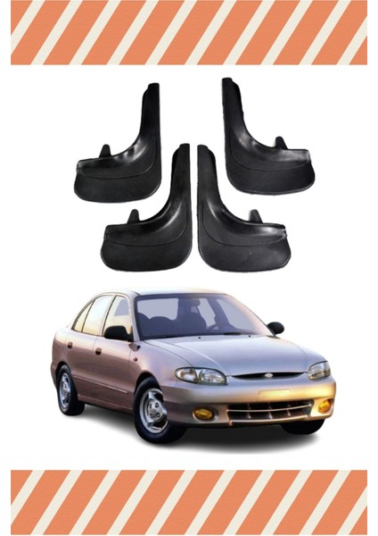 Hg Hyundai Excel Tüm Kasalar Racing Yazılı 4'lü Tozluk Çamurluk Paçalık