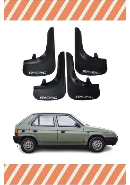 Hg Skoda Favorit Racing Yazılı 4'lü Tozluk Çamurluk Paçalık