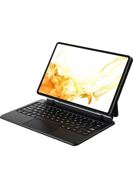Samsung Galaxy T737 Tab S7 Fe 12.4 Kılıf Eternal Ledli Klavyeli Tablet Kılıfı - Siyah Mrayd modelleri
