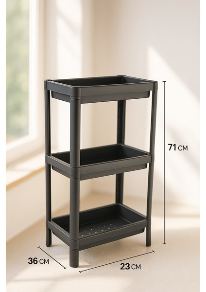 Flex Elite Pro 3 Katlı Mat Siyah Modüler Dikdörtgen Raf Ünitesi – Mutfak Rafı, Banyo Düzenleyici ve Organizer modelleri