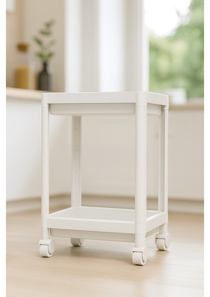 Flex Elite Pro 2 Katlı Beyaz Tekerlekli Çok Amaçlı Banyo & Mutfak Düzenleyici Raf - Evye Altı Deterjanlık modelleri